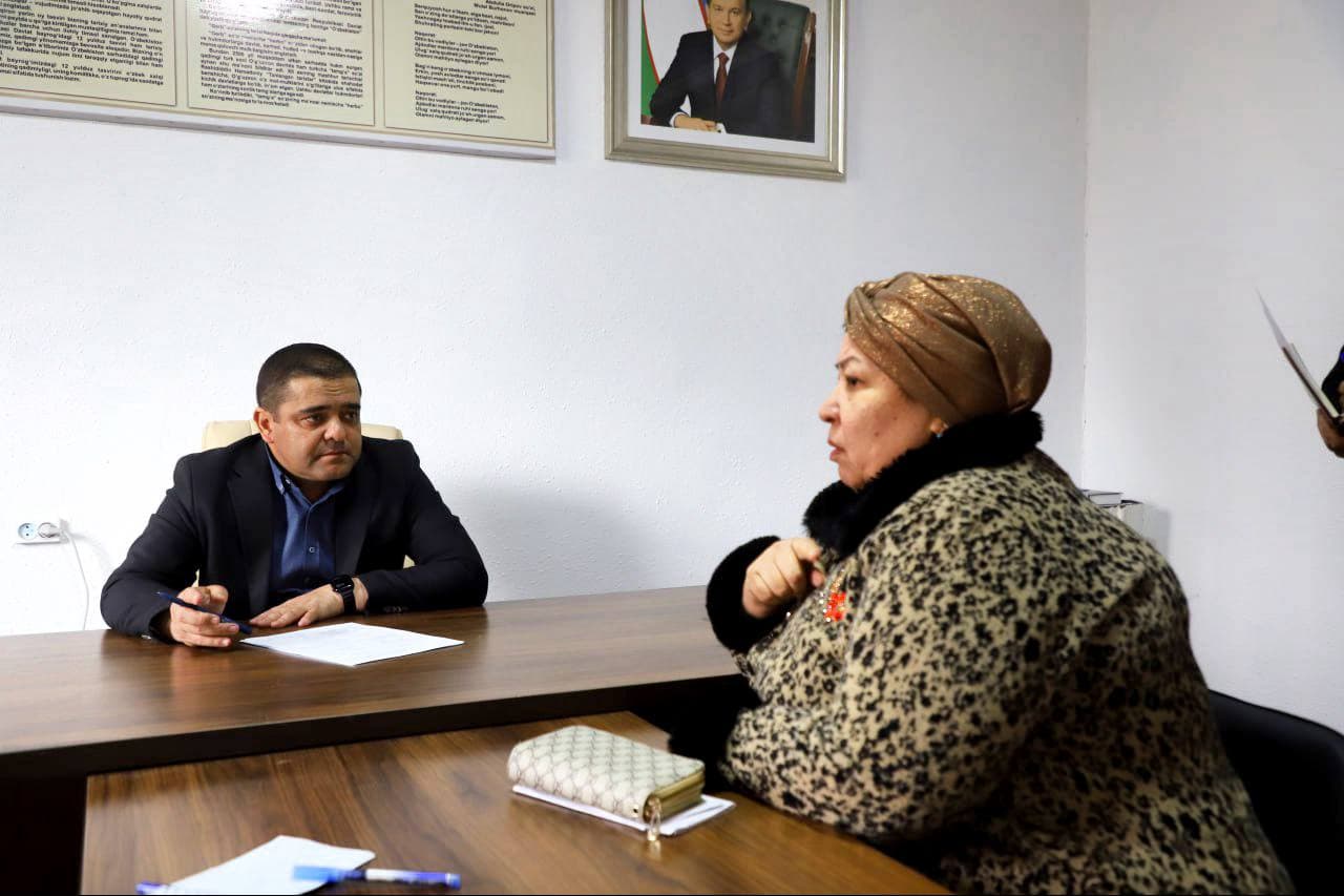 Kulonxona mahallasida sayyor qabul: fuqarolar murojaatlari tinglandi