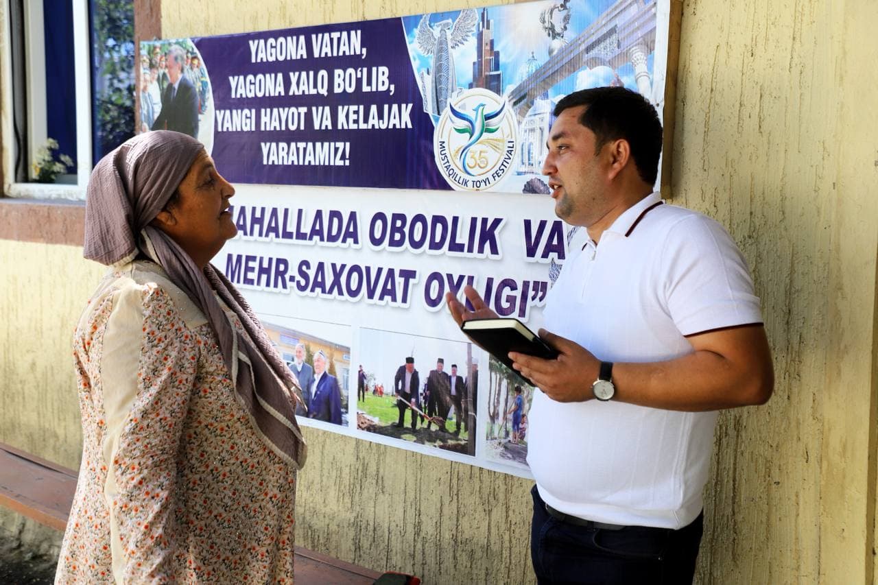 Buxoro tumani hokimi Anvarjon Ochilovning navbatdagi sayyor qabuli Do‘stlik mahallasida bo‘lib o‘tdi