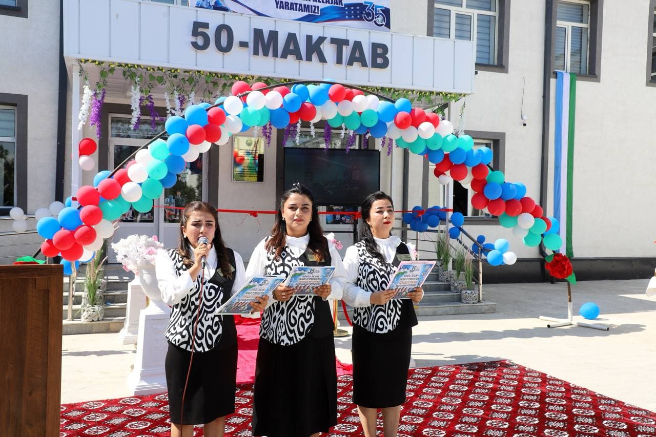 Qo‘lba qishlog‘idagi 50-maktab binosi mukammal ta’mirdan so‘ng foydalanishga topshirildi