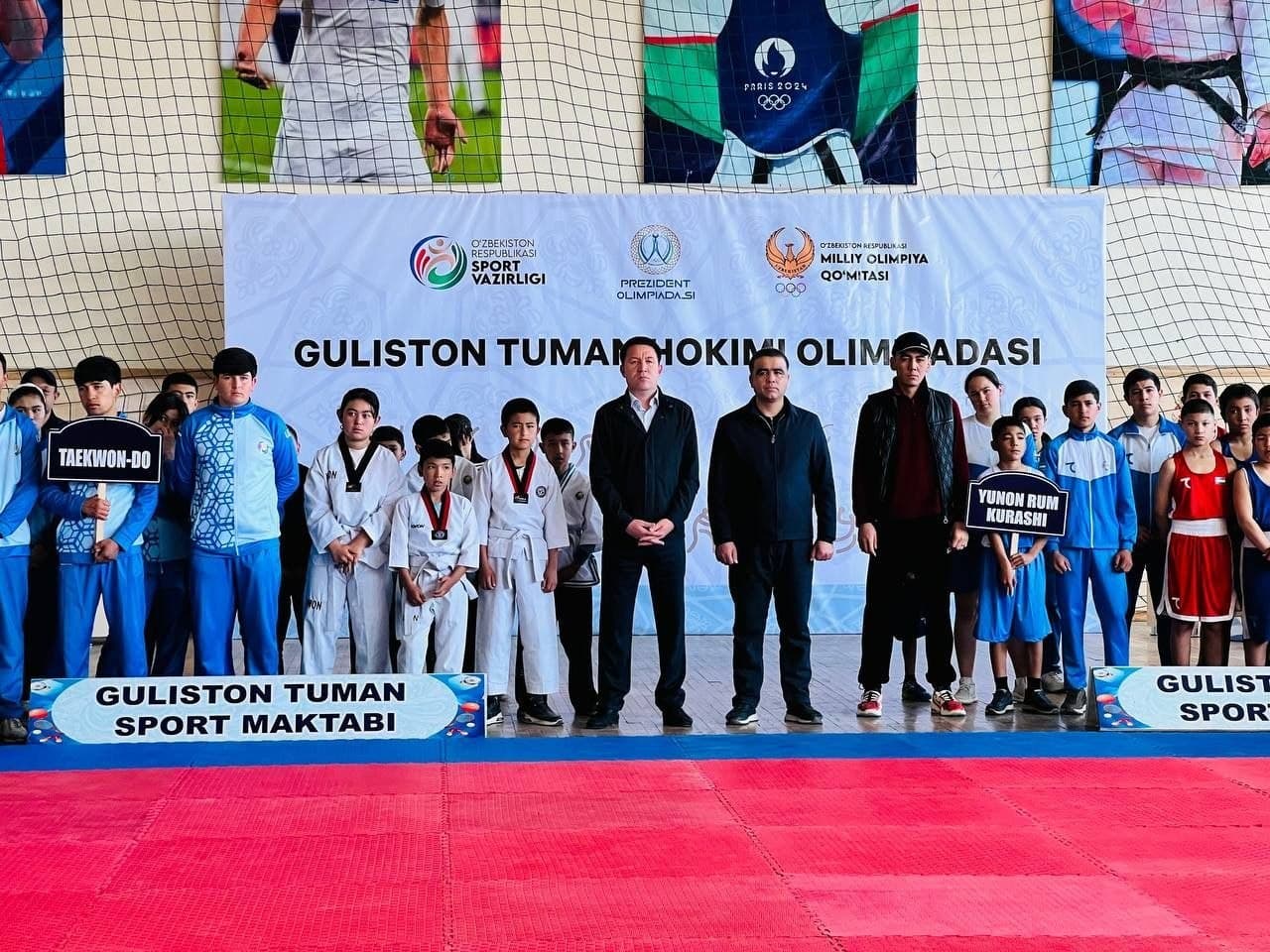 Guliston tumanida “Yangi O‘zbekiston Olimpiya cho‘qqilari” hamda “Prezident Olimpiadasi” sport musobaqalarining 2026-yilgi mavsumiga tantanali ravishda start berildi.