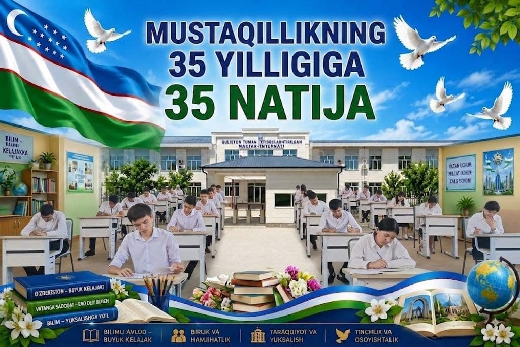 Guliston tuman ixtisoslashtirilgan maktab-internati bitiruvchilarining barchasi talaba bo‘ldi