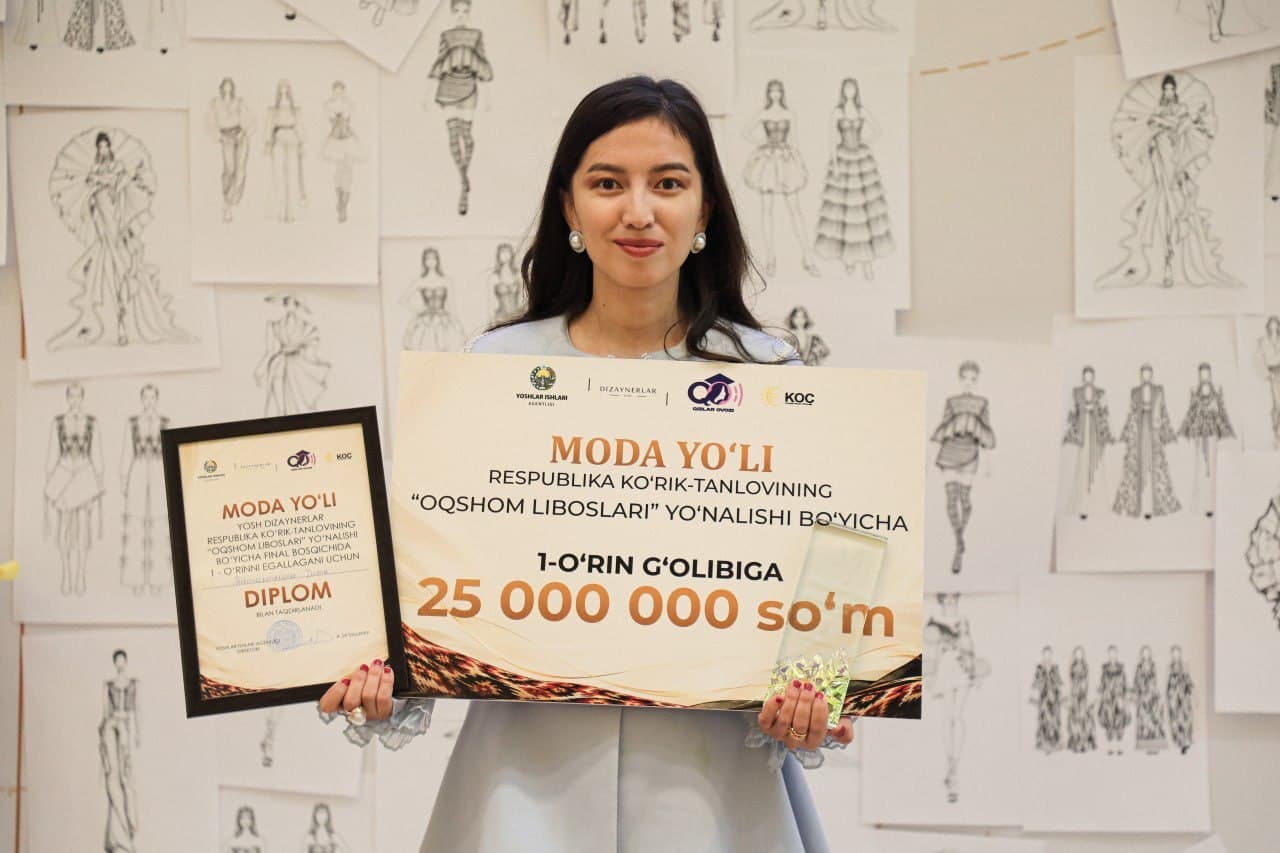 Guliston tumanilik yosh dizayner “MODA YO‘LI” respublika tanlovida birinchi o‘rinni qo‘lga kiritdi