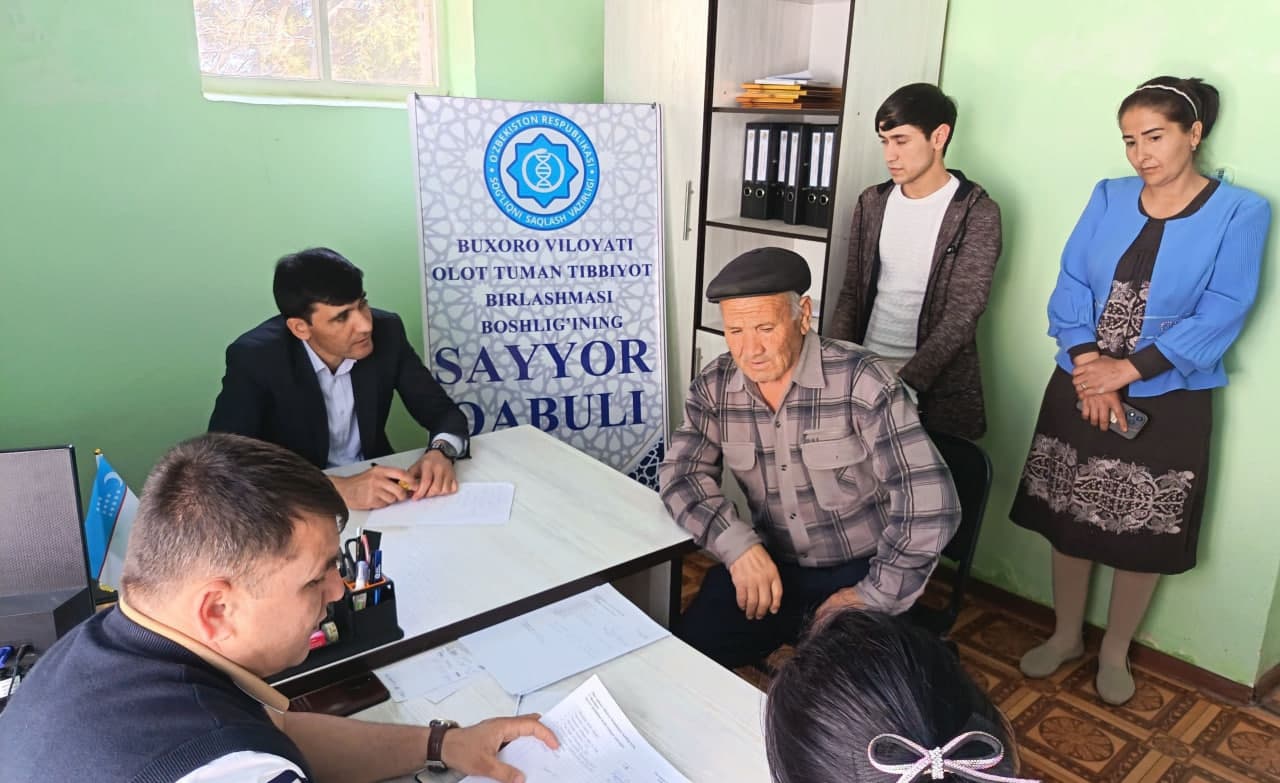 "Xosabo‘yi" mahallasida sayyor qabul: Aholi salomatligi e’tibor markazida.