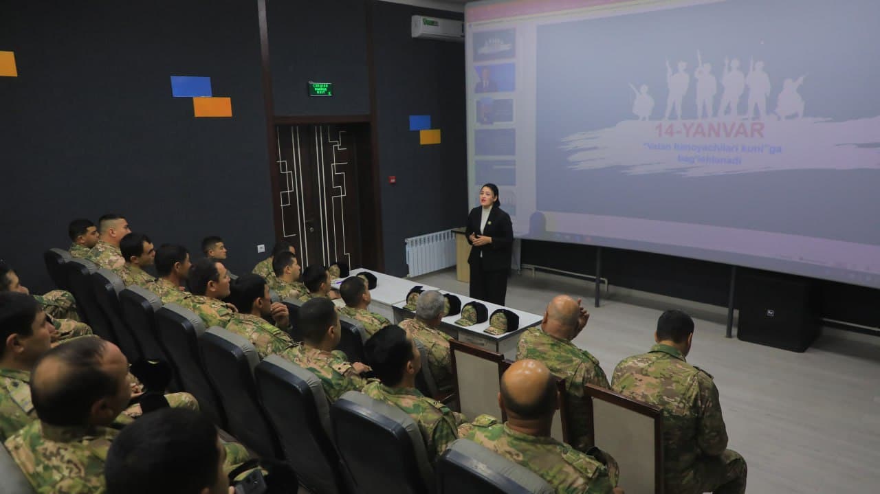 14-yanvar — Vatan himoyachilari kuniga bag‘ishlangan tadbirlar rejasi asosida bugun Ma’naviyat va ma’rifat maskanida navbatdagi matbuot anjumani bo‘lib o‘tdi.