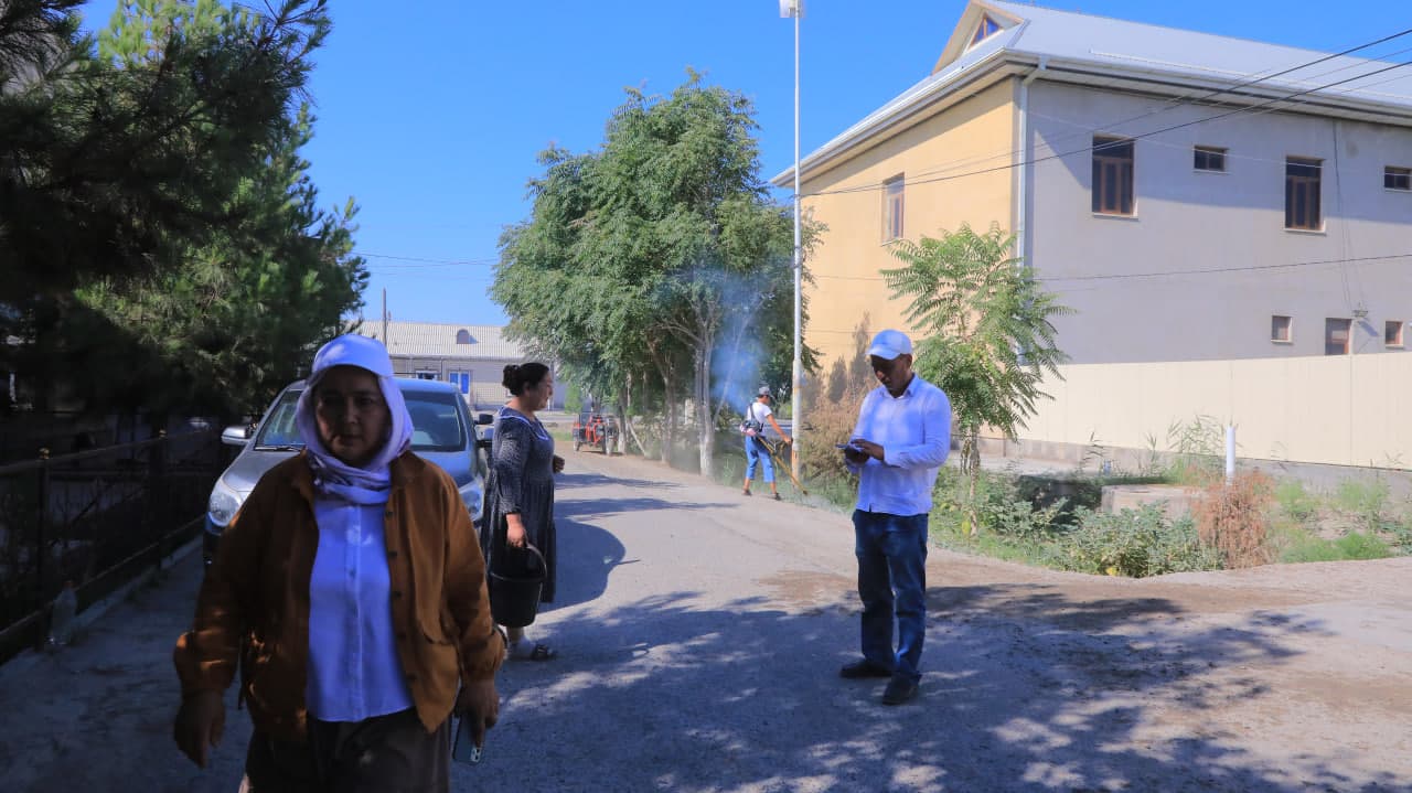 Mahallalarda obodlik va farovonlik sari amaliy ishlar davom etmoqda.
