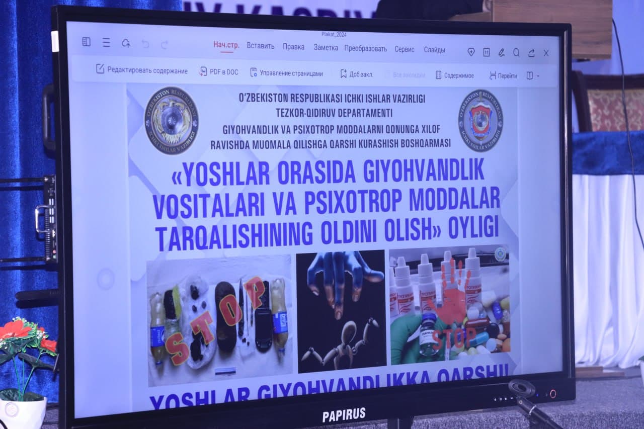 YOSHLAR ORASIDA GIYOHVANDLIKKA QARSHI TARG‘IBOT TADBIRI O‘TKAZILDI