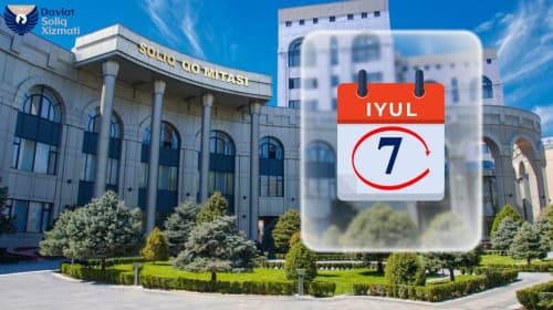 Soliq to‘lovchi – yuridik shaxsning 2026-yil iyul oyi uchun kalendari