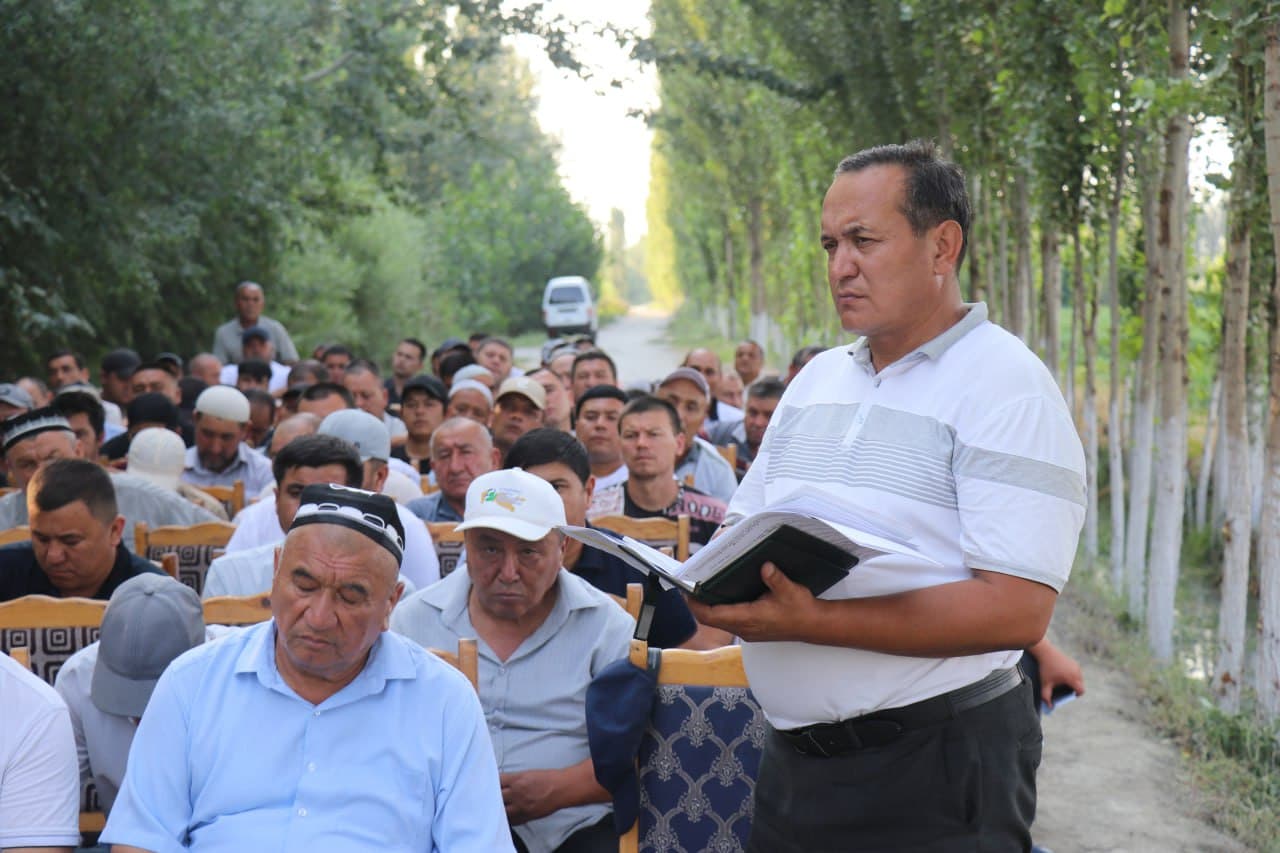 Dang‘ara tumanida 2025 yil hosili uchun ekilgan g‘o‘za maydonlarida "Dolzarb 45 kunlik