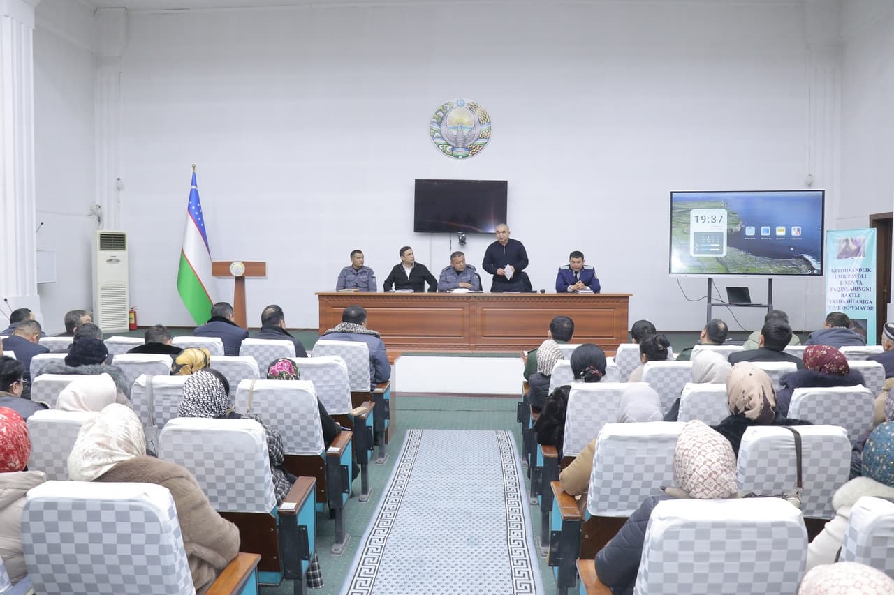 Данғарада маҳаллалар хавфсизлигини таъминлашга қаратилган қарор мазмун-моҳияти тушунтирилди