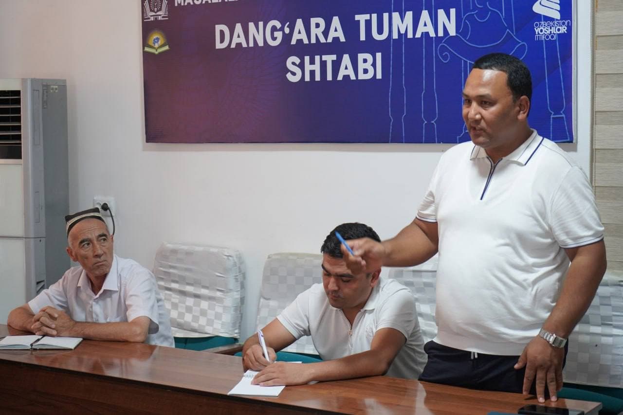 Dang‘ara tumanida yoshlar murojaatlari va belgilangan topshiriqlar ijrosi tahlil qilindi