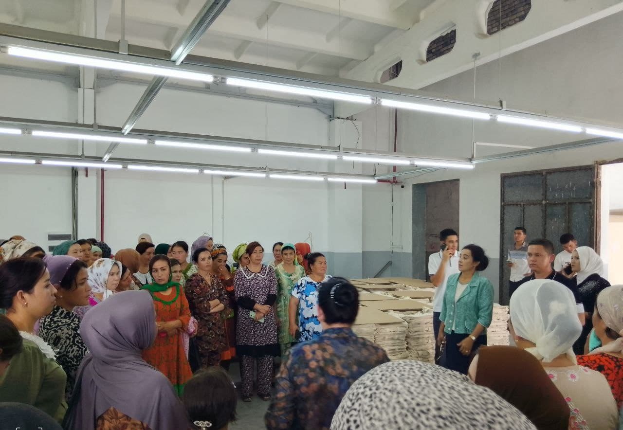 Бағдод туманида ишсиз хотин-қизлар учун янги иш ўринлари тақдим этилди