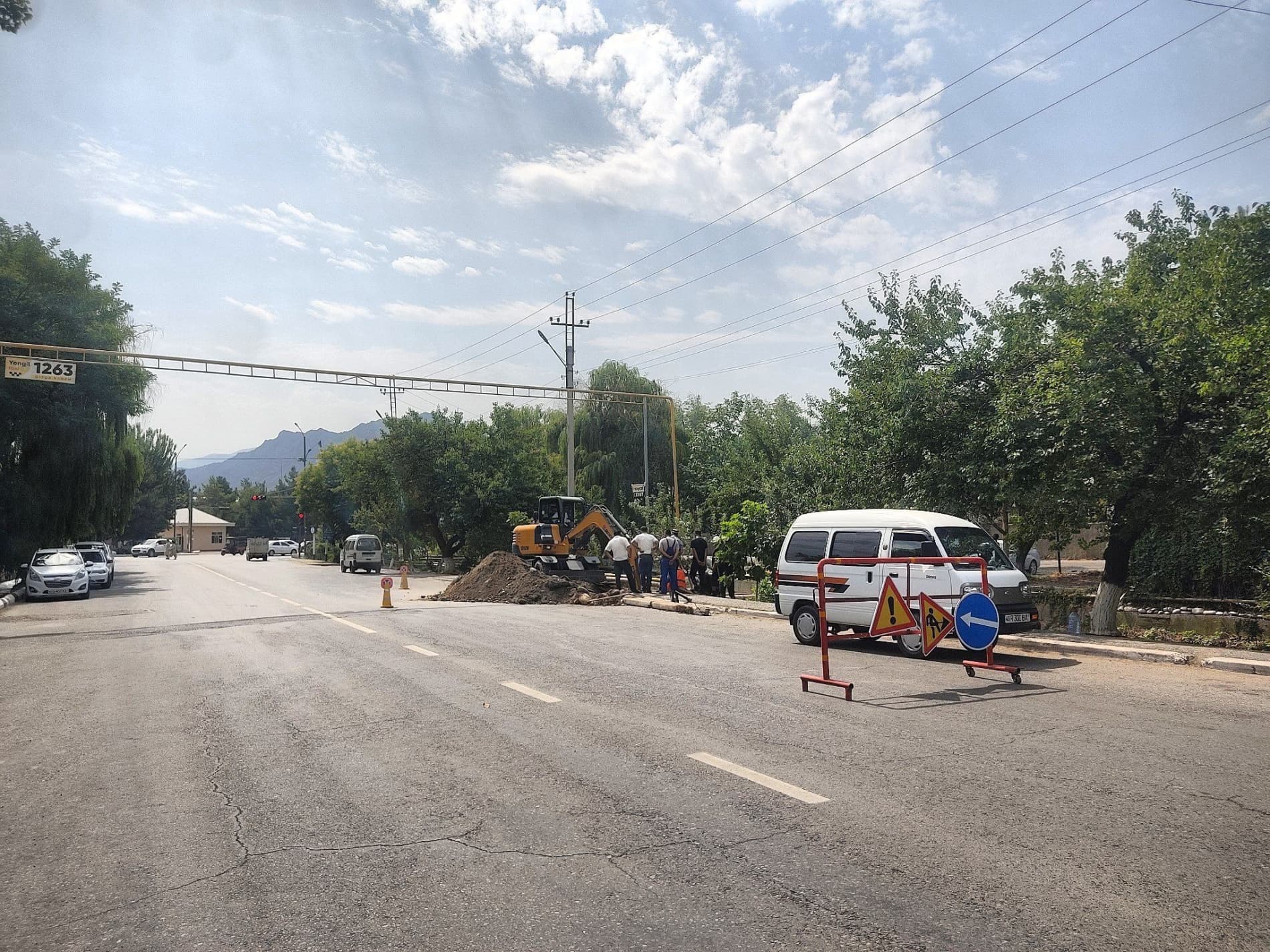 Фарғона туманида ичимлик суви қувуридаги носозлик бартараф этилмоқда