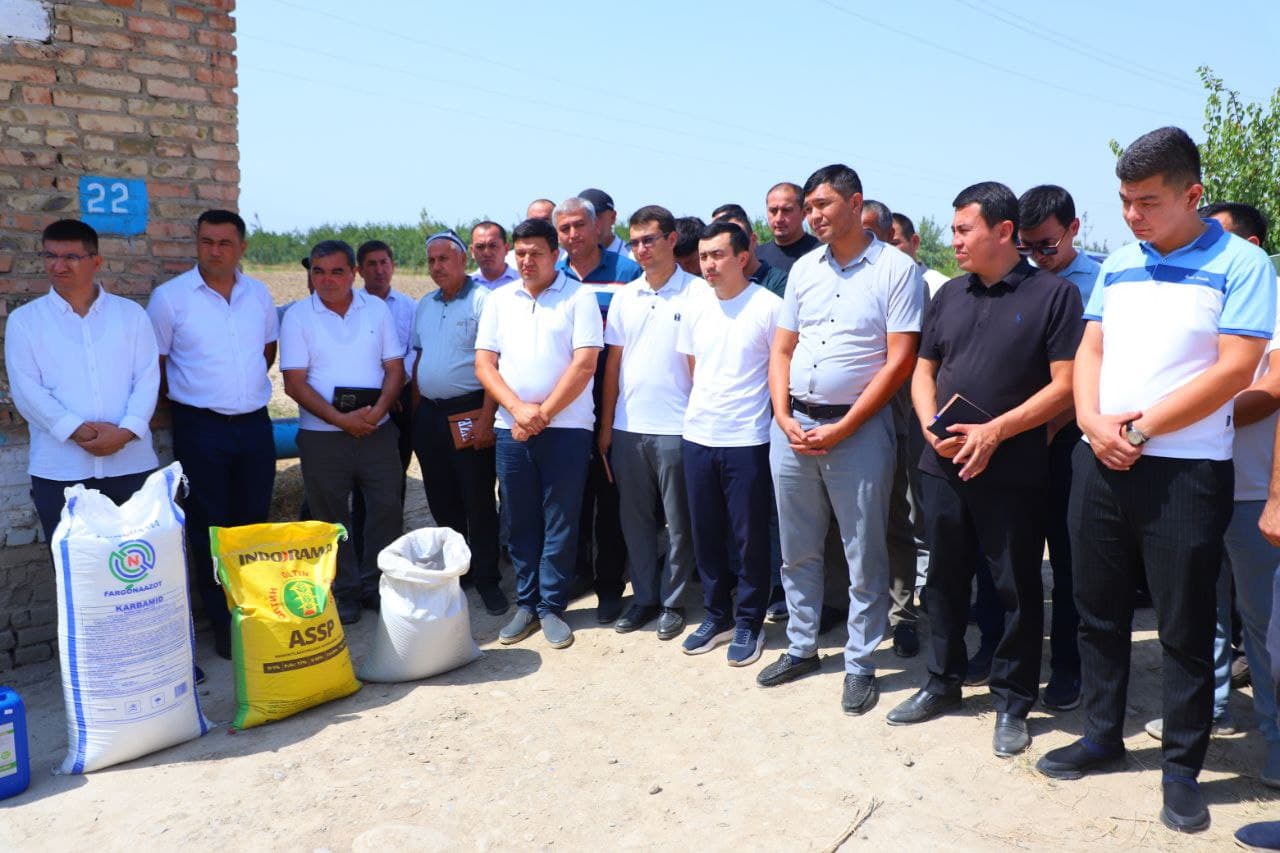 A practical seminar on planting vegetables using the ninety-two method was held in Fergana district