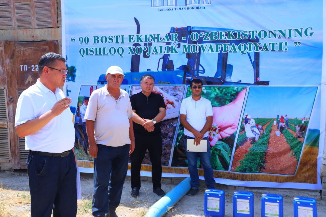 A practical seminar on planting vegetables using the ninety-two method was held in Fergana district