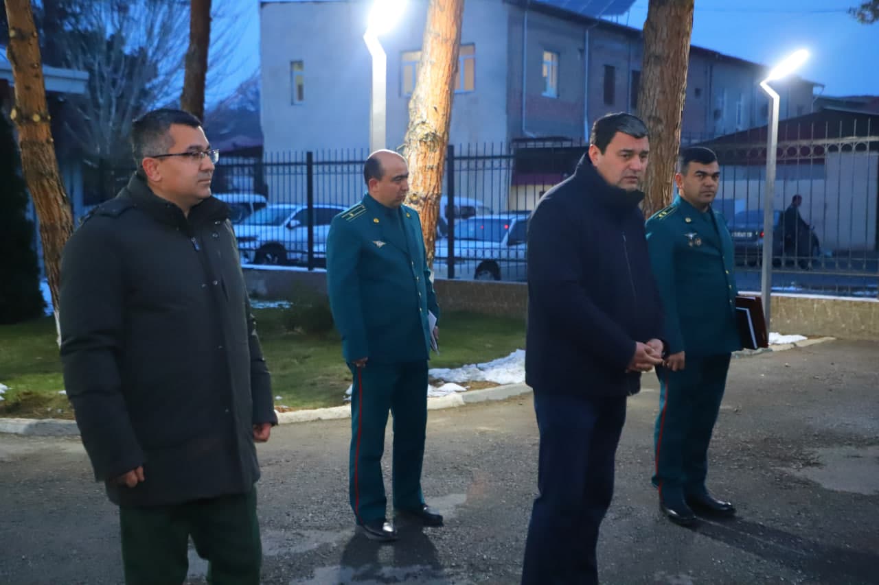 Line Inspection Held in Fergana District Before Night Duty