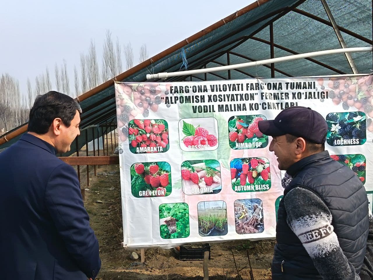 Хоким района Ферганы ознакомился с деятельностью фермерского хозяйства “Alpomish Xosiyatxon”