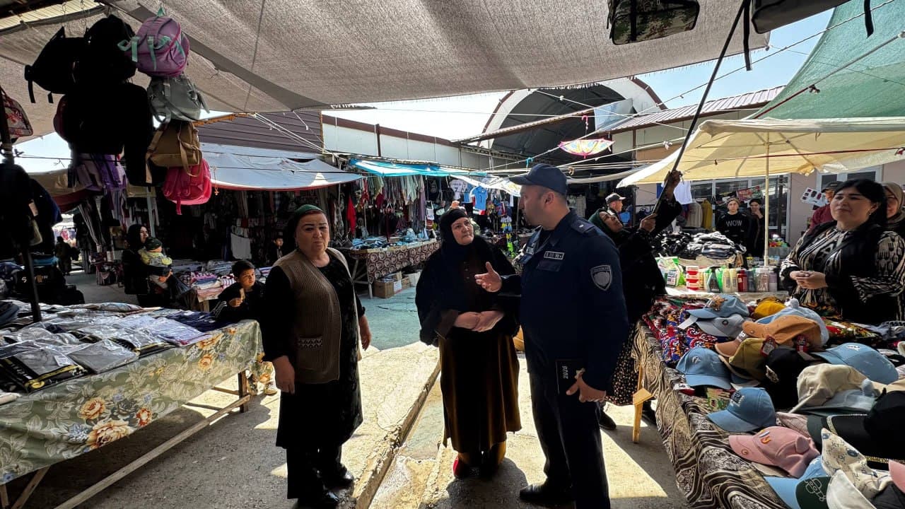 На рынке «Чимён» проведены профилактические мероприятия по пожарной безопасности