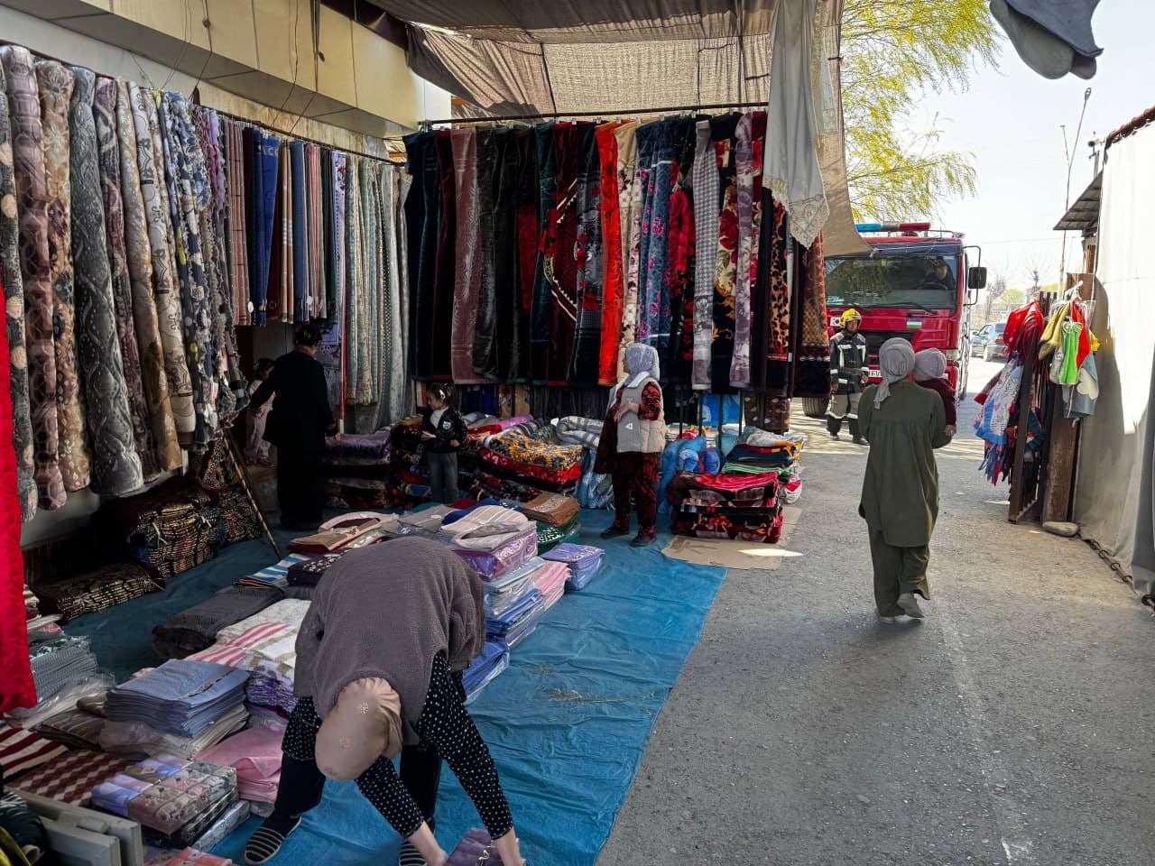 На рынке «Чимён» проведены профилактические мероприятия по пожарной безопасности