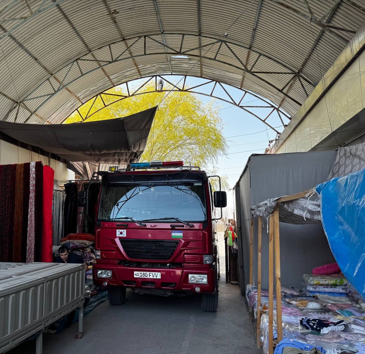 На рынке «Чимён» проведены профилактические мероприятия по пожарной безопасности