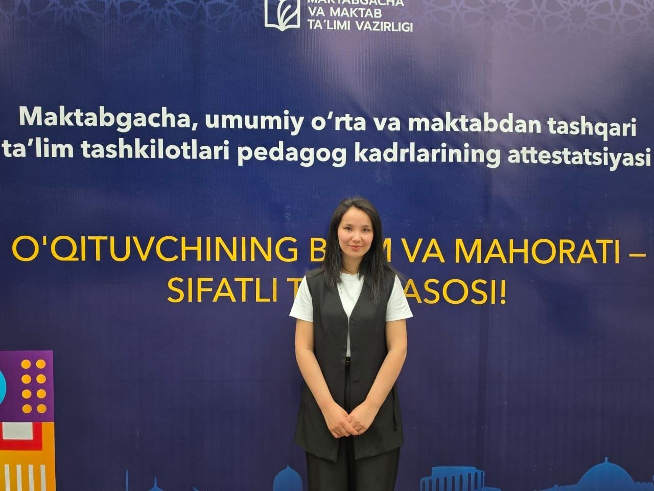 Another teacher in Fergana district awarded the highest qualification category