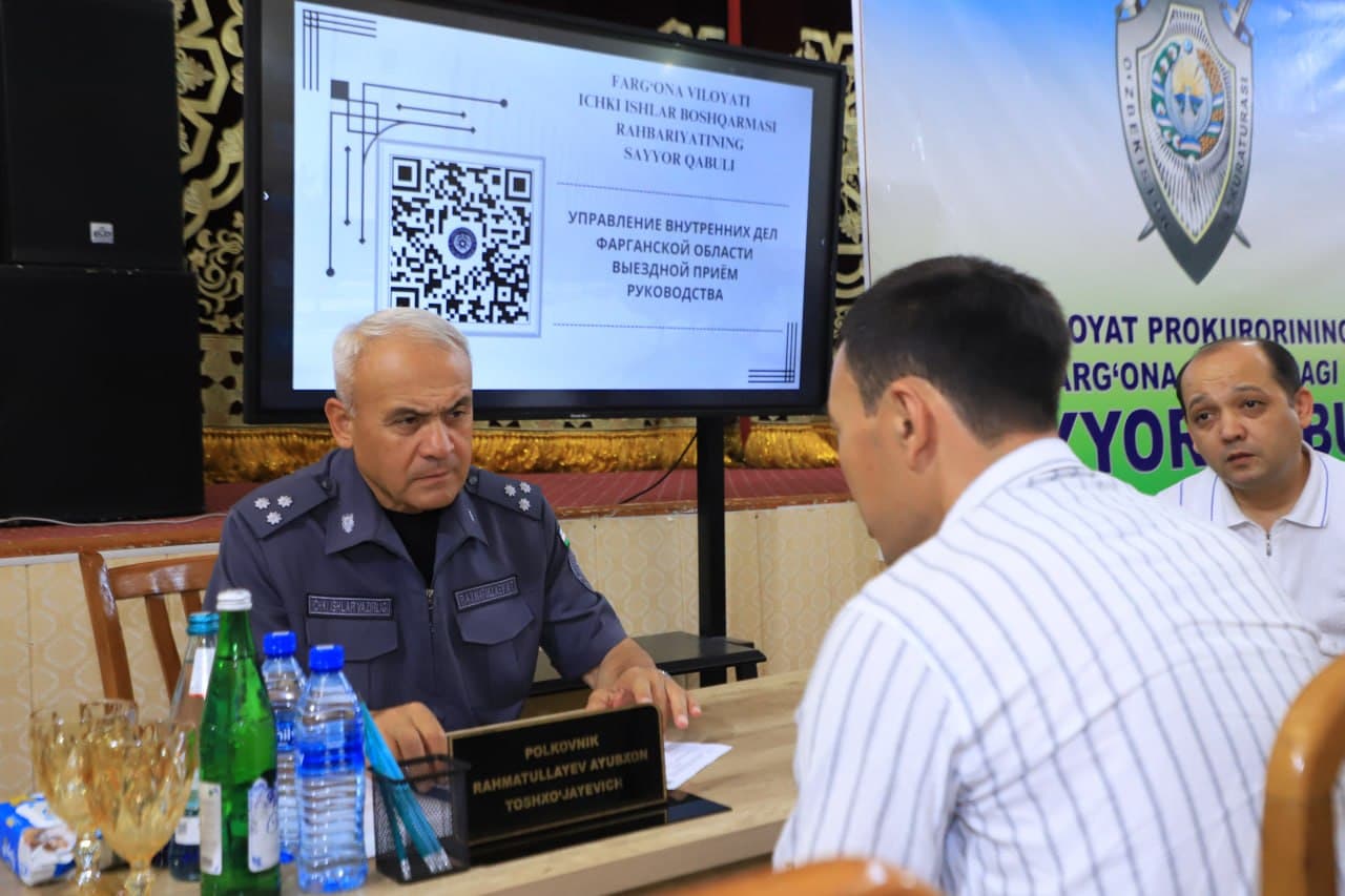 Mobile reception held in Fergana district with participation of the regional prosecutor