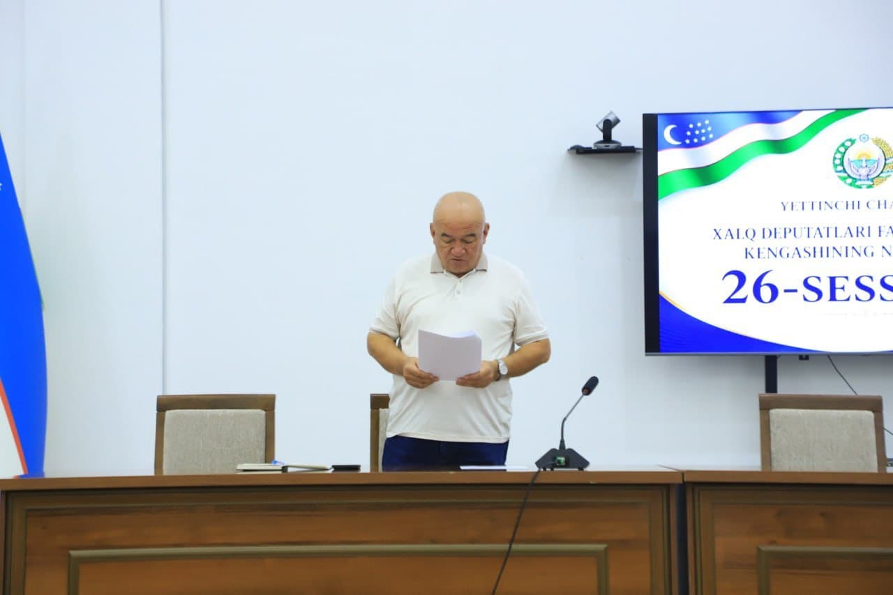 The 26th Session of the Fergana District Council of People's Deputies Was Held