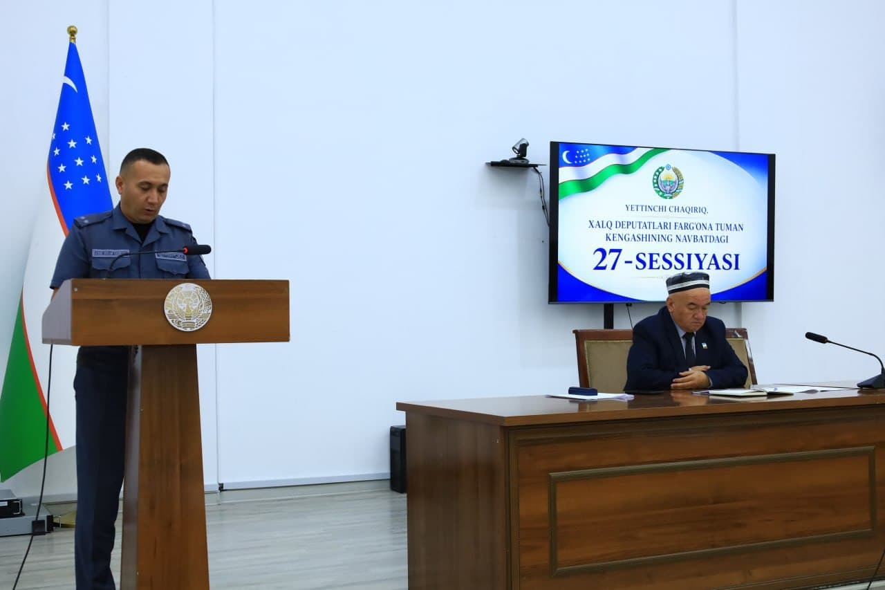 The 27th Session of the Fergana District Council of People's Deputies Was Held