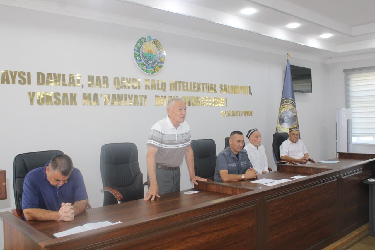 Spiritual and Educational Meeting Held at the Fergana District Department of Internal Affairs under the “Three Generations” Principle