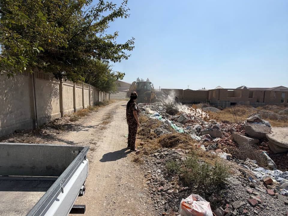 Illegal Dump Identified Through UzKOSMOS Eliminated in Fergana District