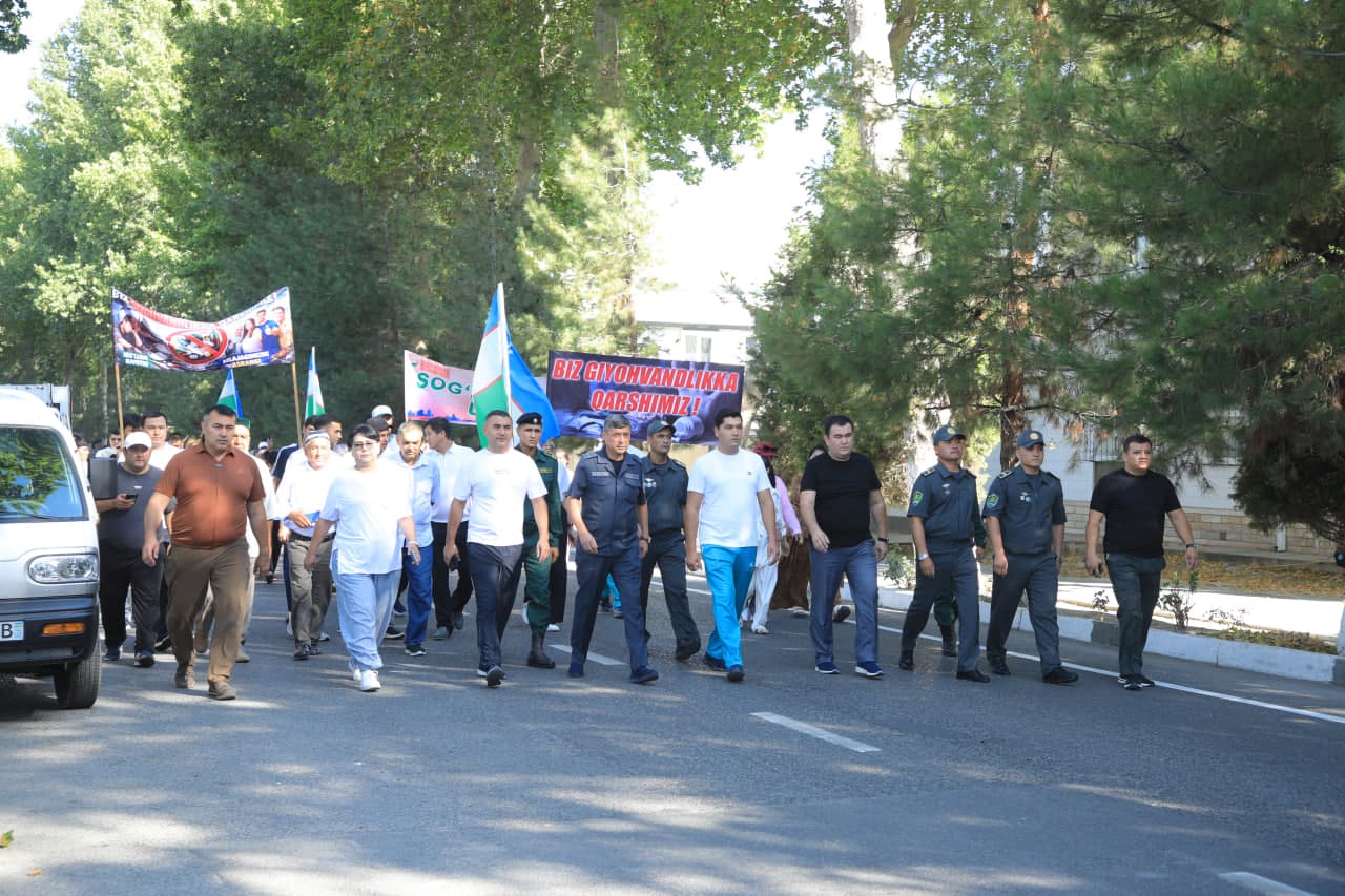 Quvasoyda “Sog‘lom hayot sari 5000 qadam” yurish marafoni o‘tkazildi