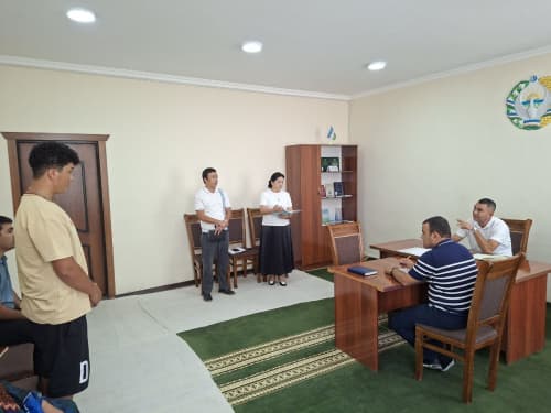 Yoshlar va ijtimoiy soha masalalari yuzasidan fuqarolar qabuli o‘tkazildi
