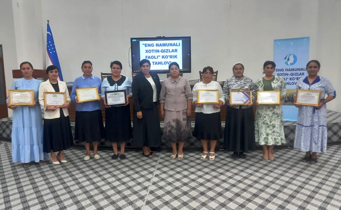 “Eng yaxshi xotin-qizlar faoli” ko‘rik-tanlovining tuman bosqichi g‘oliblari aniqlandi