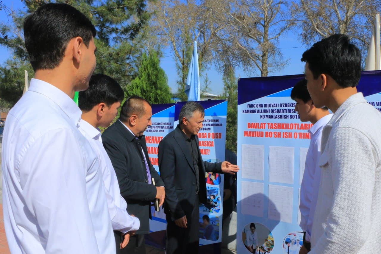 Yoshlar kuni: Mehnat yarmarkasida yoshlar ishli bo‘ldi