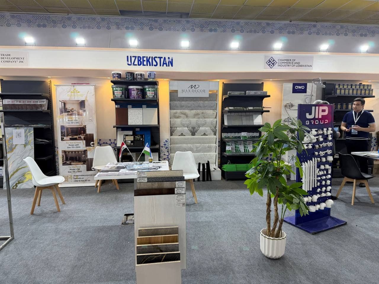 Uchko‘prikda ishlab chiqarilgan mahsulotlar "Baghdad International Fair" ko‘rgazmasida namoyish etilmoqda