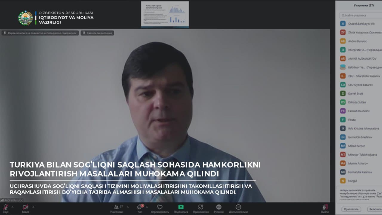 Oʻzbekistonda buxgalteriya hisobi va audit sohalarining xalqaro standartlarga muvofiqligi baholanmoqda