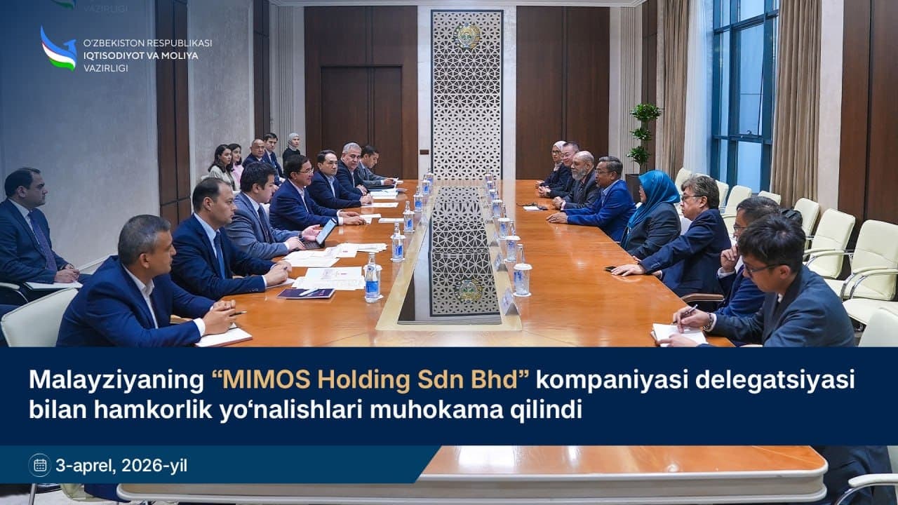Malayziyaning “MIMOS Holding Sdn bhd” kompaniyasining bosh ijrochi direktori boshchiligidagi delegatsiya vakillari bilan hamkorlik yo‘nalishlari muhokama qilindi