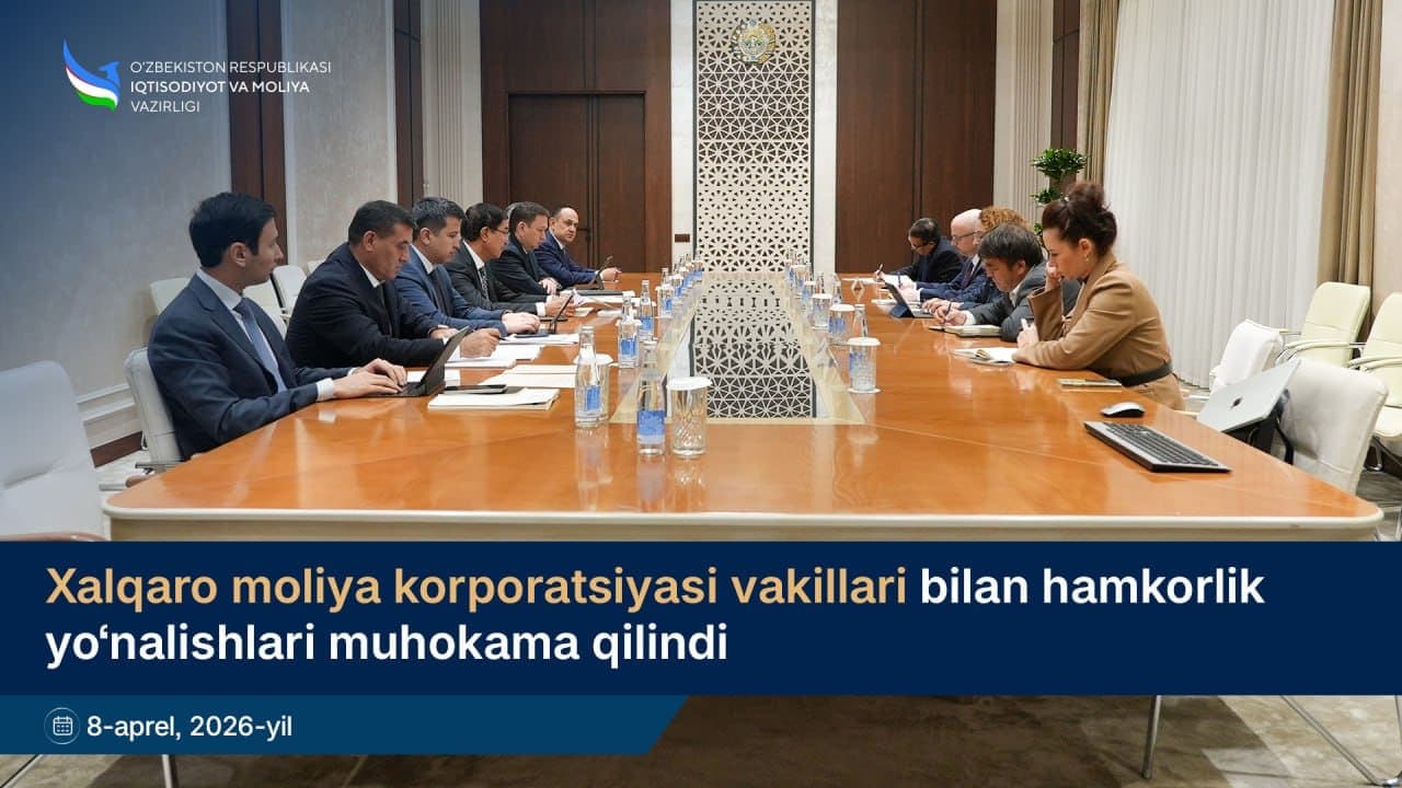 Xalqaro moliya korporatsiyasi vakillari bilan hamkorlik yo‘nalishlari muhokama qilindi