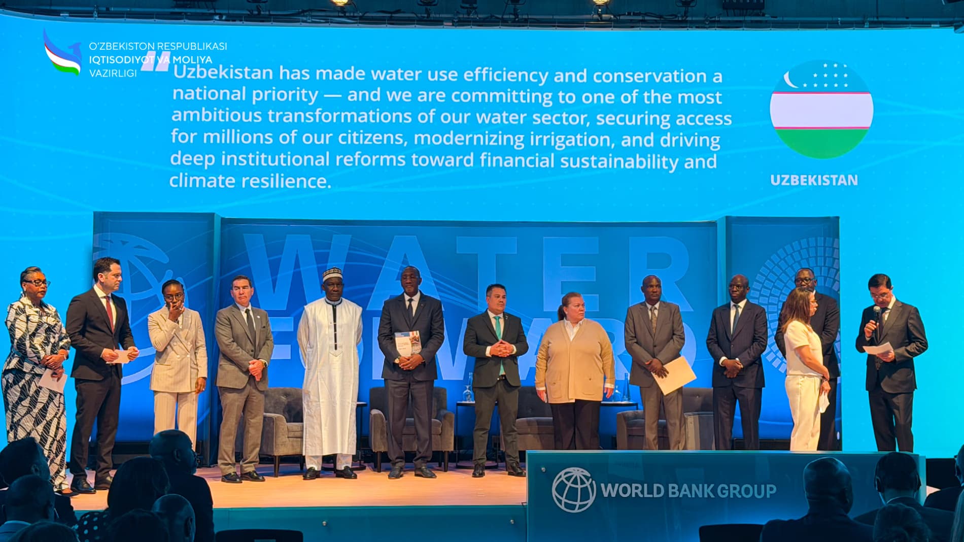 O‘zbekiston “Water Forward” global tashabbusiga qo‘shildi