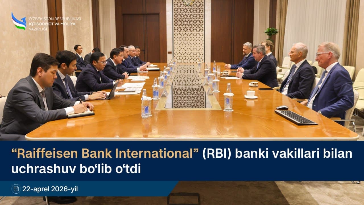“Raiffeisen Bank International” (RBI) banki vakillari bilan uchrashuv bo‘lib o‘tdi