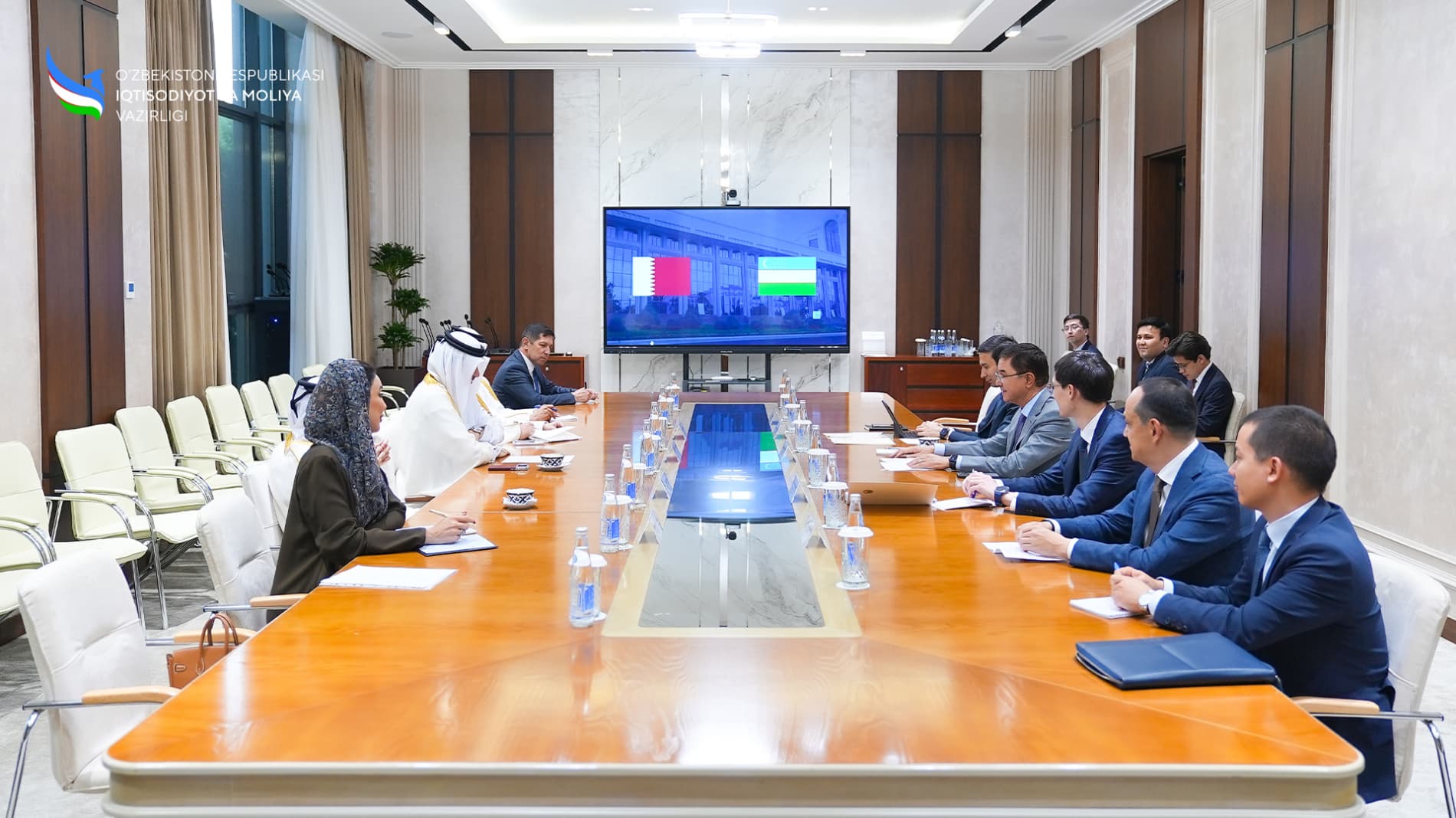Qatar Tashqi savdo ishlari bo‘yicha davlat vaziri bilan hamkorlik yo‘nalishlari yuzasidan fikr almashildi