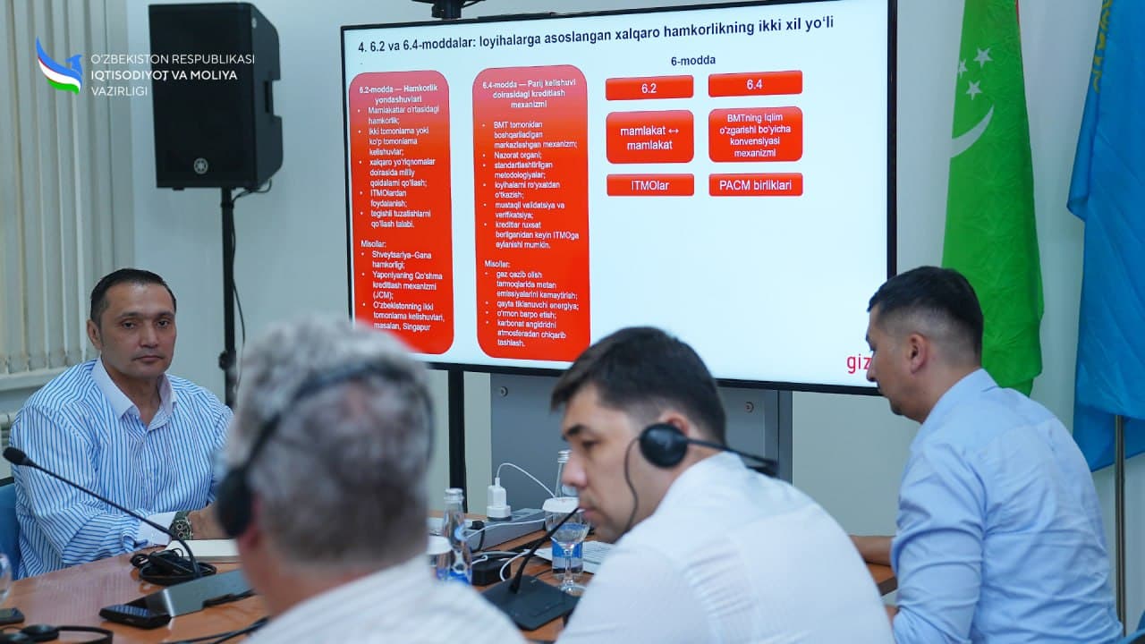 Parij bitimining 6-moddasini amalga oshirish va xalqaro uglerod bozorida mamlakatimizning ishtirokini jadallashtirish bo‘yicha seminar-trening bo‘lib o‘tdi