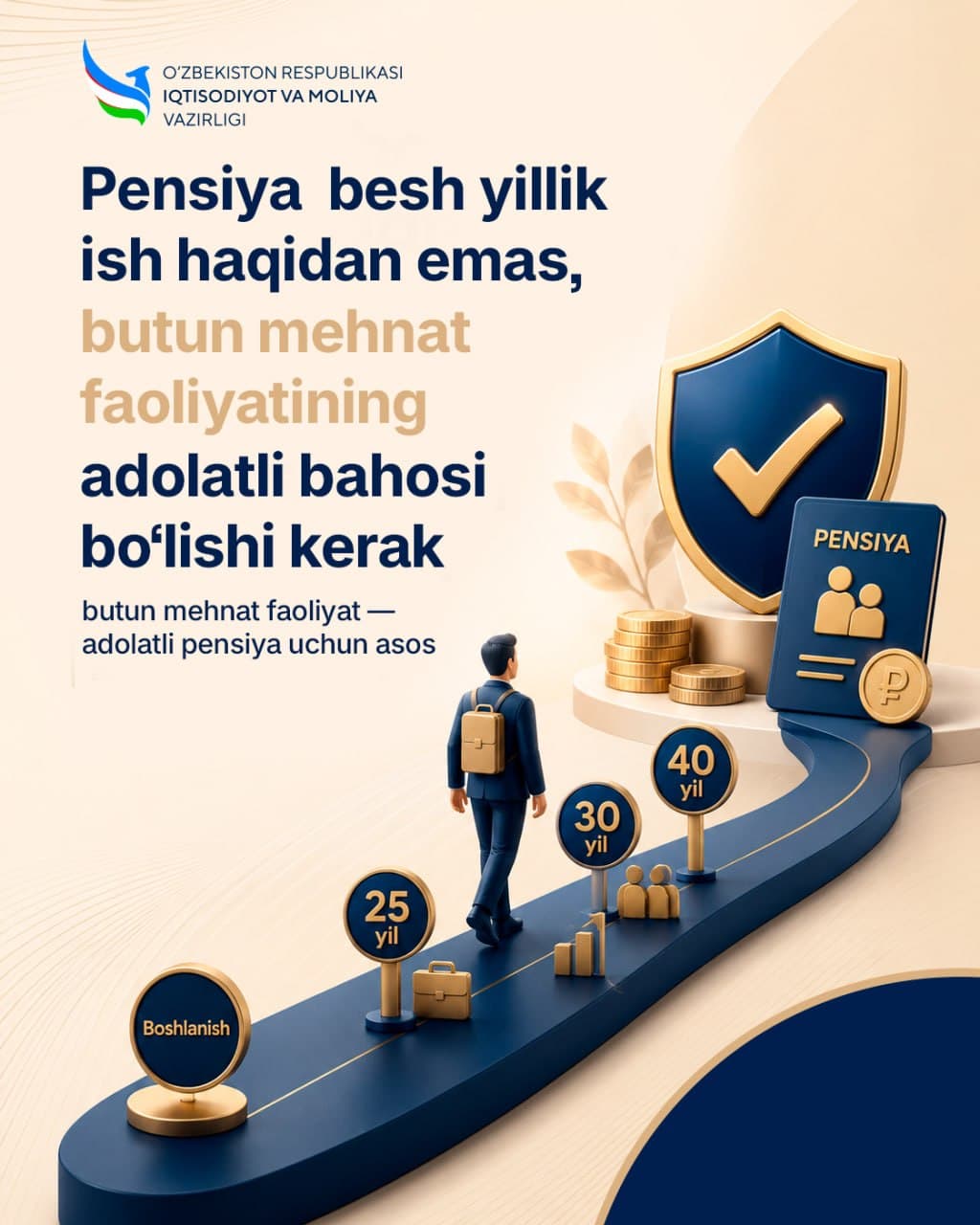 Pensiya — butun mehnat faoliyatining adolatli natijasi