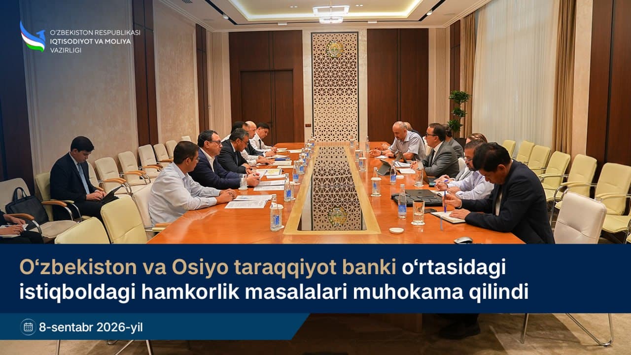 O‘zbekiston va Osiyo taraqqiyot banki o‘rtasidagi istiqboldagi hamkorlik masalalari muhokama qilindi