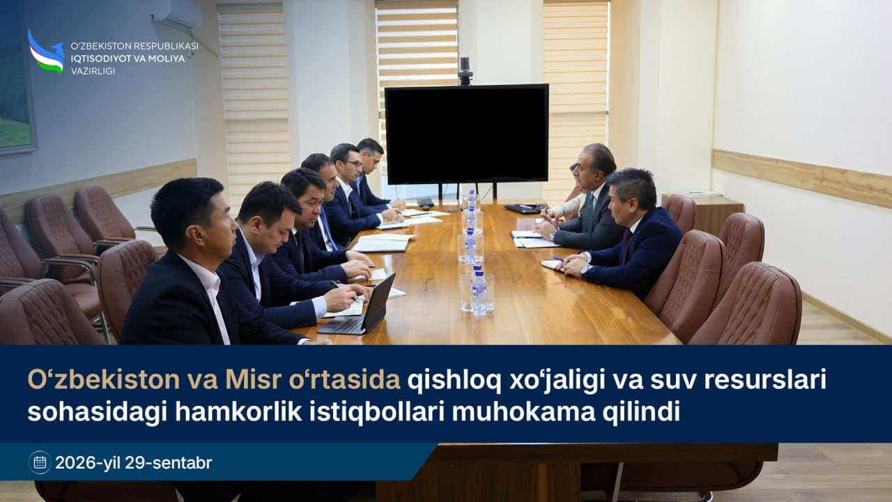 Uzbekistan and Egypt discuss prospects for cooperation in agriculture and water resources