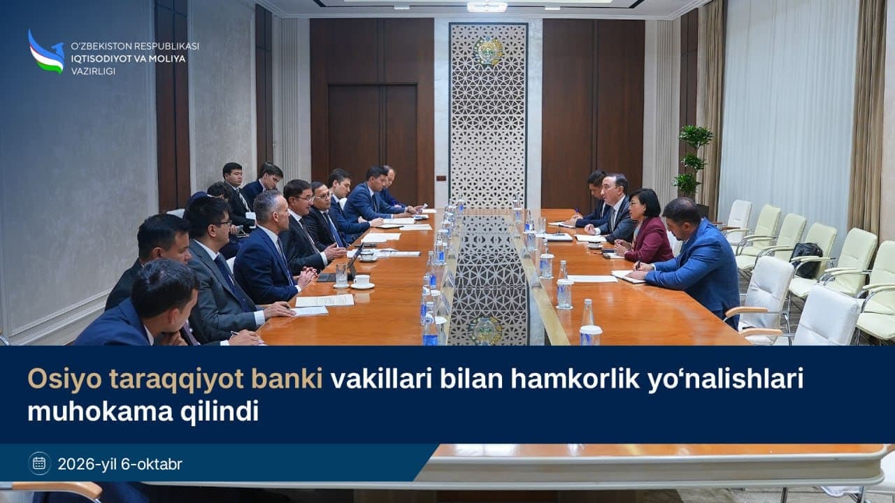 Osiyo taraqqiyot banki vakillari bilan hamkorlik yo‘nalishlari muhokama qilindi