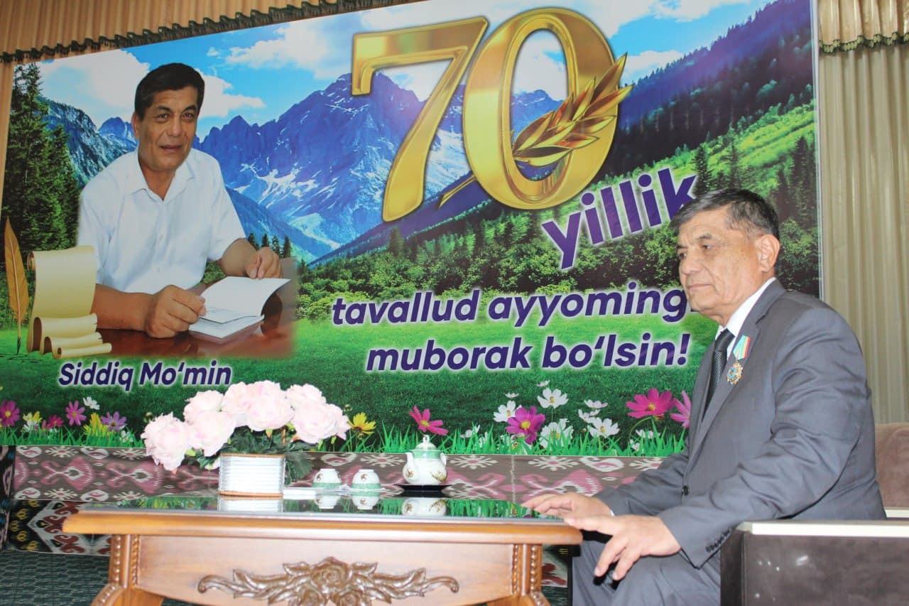 So‘xda shoir Sidiq Mo‘minning 70 yillik yubileyiga bag‘ishlangan ijodiy kecha o‘tkazilmoqda