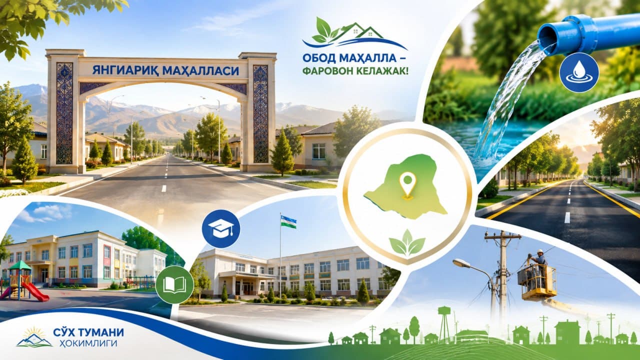 📊 DAVLAT DASTURLARI ASOSIDA YANGIARIQ MAHALLASIDA 25 MLRD SO‘MDAN ORTIQ LOYIHALAR AMALGA OSHIRILADI