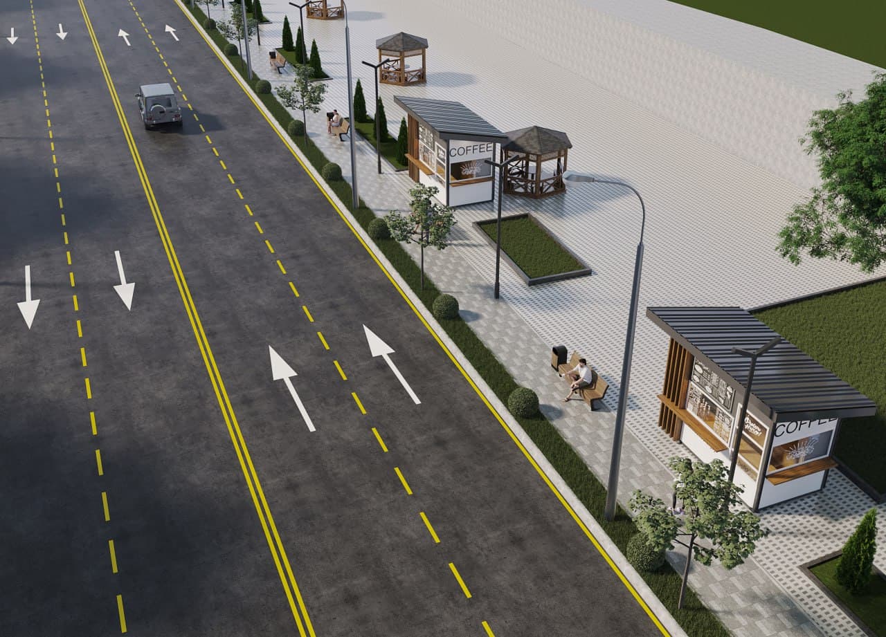 Kogon tumanida 24/7 tartibida faoliyat yurituvchi zamonaviy ko‘cha tashkil etilmoqda