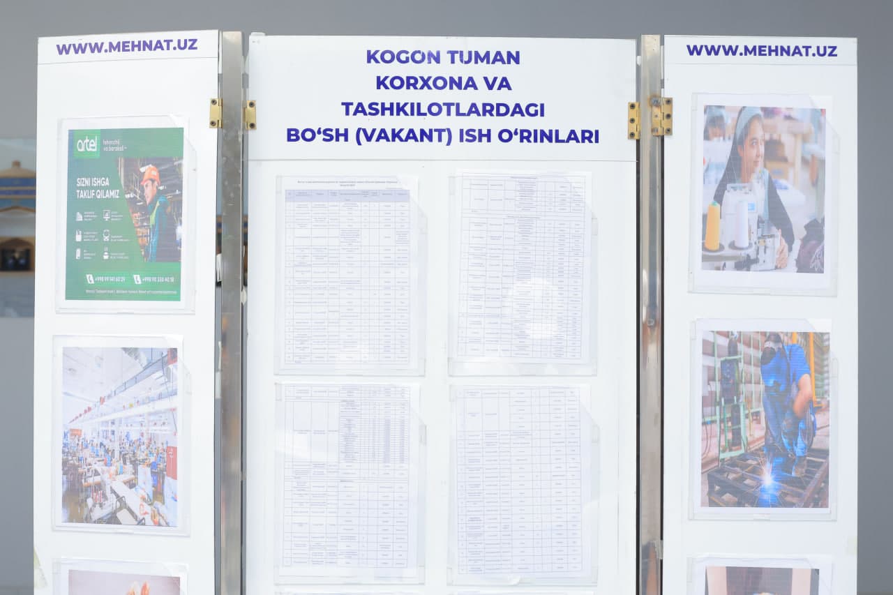 MEHNAT YARMARKASI KOGONLIK YOSHLAR VA ISHSIZ AHOLI UCHUN AHAMIYATLI BO'LDI!
