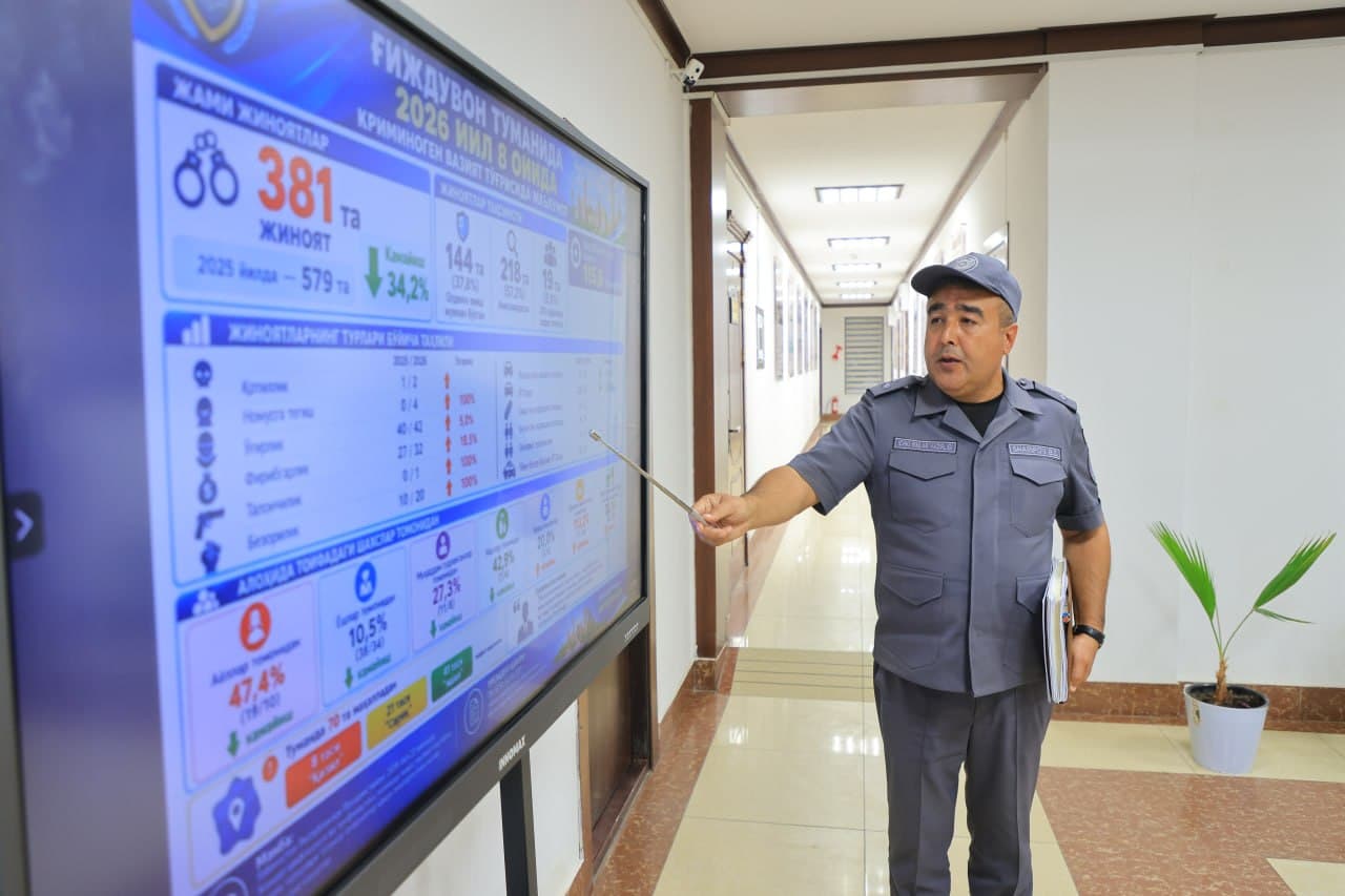Ichki ishlar vaziri o‘rinbosari, polkovnik Diyorbek Sattarov boshchiligidagi ishchi guruh tomonidan Buxoro viloyati ichki ishlar organlarida xizmat faoliyati, xodimlar uchun yaratilayotgan sharoitlar holati o‘rganilmoqda.